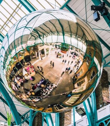 Inflatable mirror balls